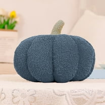 Taicans ‌Halloween Pumpkin Throw Pillow - Soft Fall Thanksgiving Decor,Cute Plush Pumpkin Shaped Pillow for Sofa Bedroom office,Autumn Home Decorations Gift (7.8x4.8Inch,Blue)