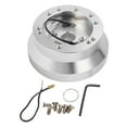 thumbnail image 2 of Steering Wheel Hub Adapter,5 6 Hole Steering Wheel Short Hub Adapter Aluminum Replacement for  1976-1995, 2 of 7