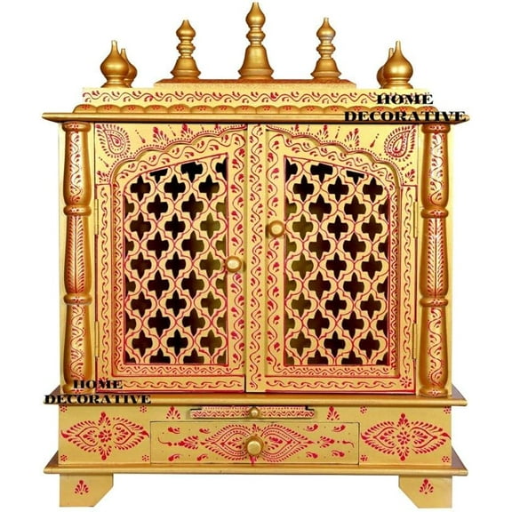 Huge Basket 5105 - (Large) Home Decorative Handpainted Wooden Temple Large Size