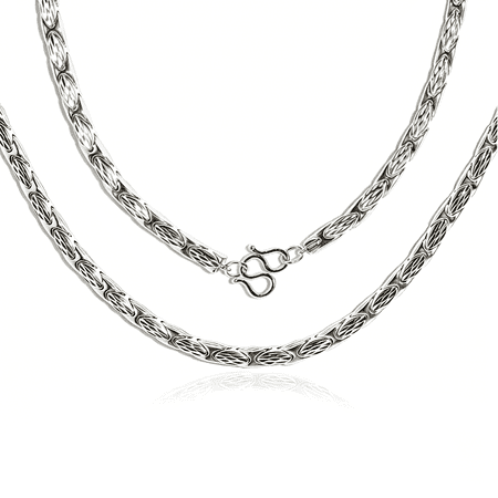Paulyale 24.4'' Platinum Plated Alloy Necklace for Men, 6mm Cuban Link Chain,Hypoallergenic Fine Jewelry for Daily Wear, Gift for Husband Father Son