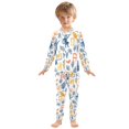 thumbnail image 6 of FORMRS Long Sleeve Top and Pants Pajama Set for Niños 2-Piece Sleepwear, Sizes 18M-8Y, Tropical Jungle Vibes, 6 of 6