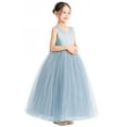 thumbnail image 3 of Ekidsbridal Girl Pageant Flower Girl Dress - V-Neck Satin with Elegant Pre-tied Bow 522-A (Size: 2-12), 3 of 6