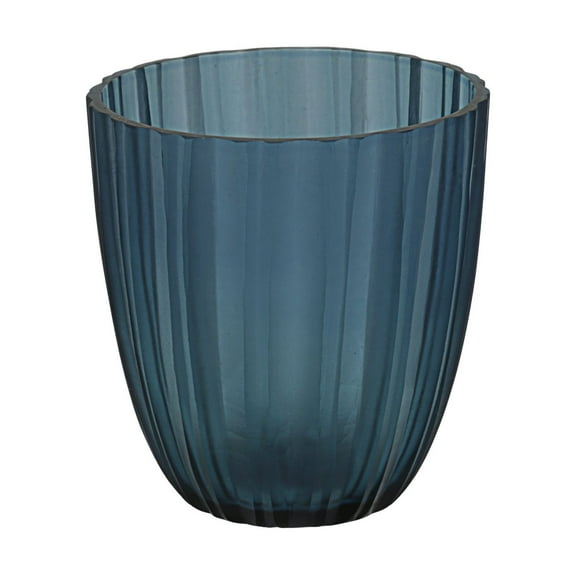 Aspen Creative 16012-1 Blue Glass Votive Candle Holder 3-3/4" Diameter x 4-1/4" Height, 1 Pack