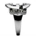 thumbnail image 4 of High polished (no plating) Stainless Steel Ring with Top Grade Crystal in Clear for Women Clear Stone Color Style TK634 Size 7, 4 of 4