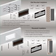 thumbnail image 2 of Electric Fireplaces 50'' WiFi-Enabled Heater, Wall-Mounted/Recessed In-Wall | Tempered Glass+Sheet Metal | Vent Free, 2 of 12