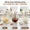 thumbnail image 4 of GVODE 5 Quart Glass Mixing Bowl for KitchenAid Tilt-Head Stand Mixers with Handle & Pour Spout, 4 of 8