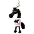 thumbnail image 2 of Aloof Black Horse Keychain, 8'' Pink Sweater Horse Plush Keychain Soft Stuffed Animal Key Chain, Bag Charms for Women Girls Teens, Cool Rebellious Purse Charms for Handbags Car Keys, Gifts for Women, 2 of 4