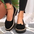 thumbnail image 6 of Zedker Platform Shoes Women Loafer Slip On-Suede Chunky Dress Loafers Casual Business Oxford for Work Black 41, 6 of 10