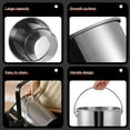 2 Pcs Stainless Steel Bucket Great for Pet Cleaning, Multipurpose Metal