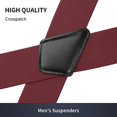 thumbnail image 7 of HL Men's Suspender Trousers Braces with Strong 2 inch Wide 4 Clips Heavy Duty for Men X Style Adjustable Suspenders, 7 of 7