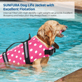 thumbnail image 4 of Dog Life Jacket, Adjustable Doggie Life Jacket Pet Life Preserver With High Buoyancy Dog Lifesaver, 4 of 5