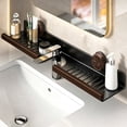 thumbnail image 3 of Tong Walnut Bathroom And Kitchen Suction Cup Holders Detachable Wall Mounted Trays Wall Mounted Bathroom Washbasin Without Drilling Storage Rack Kitchen Suction Cup Holder, 3 of 5