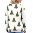 thumbnail image 3 of Women's Fashion Long Sleeve Christmas Snowman Snowflake Print Jacket Cardigan for Holiday Party and Casual Daily Wear,White,XL, 3 of 5