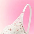 thumbnail image 5 of Iugvhana Women's Lace Bras Push-Up No Underwire Bra Wireless Adjustable Strap Lifting Up Bras Full Coverage Breathable Everyday Bra White L, 5 of 6