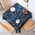 thumbnail image 2 of Math Equations Algebra Formulas Blue Pattern Square Tablecloth,Waterproof Square Table Cover,Wipeable Spillproof Washable Table Cover for Home Kitchen Party Decor 52"x52"(132x132cm), 2 of 6