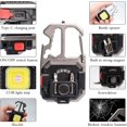 thumbnail image 3 of Mini linterna LED linterna portátil luces de trabajo carga USB 800 lúmenes base magnética con botella abierta y destornillador botella para acampar mantenimiento de emergencia (1 pix) [clase energétic Afortunado Sencillez, 3 of 5