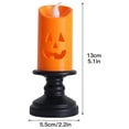 thumbnail image 2 of Vela De Halloween, Luz Led De Calabaza Hueca De Colores, Vela Sin Llama, Lámparas De Candelabro Parpadeantes Que Funcionan Con Batería 12 Uds, Yuarrent HA037248-00, 2 of 6