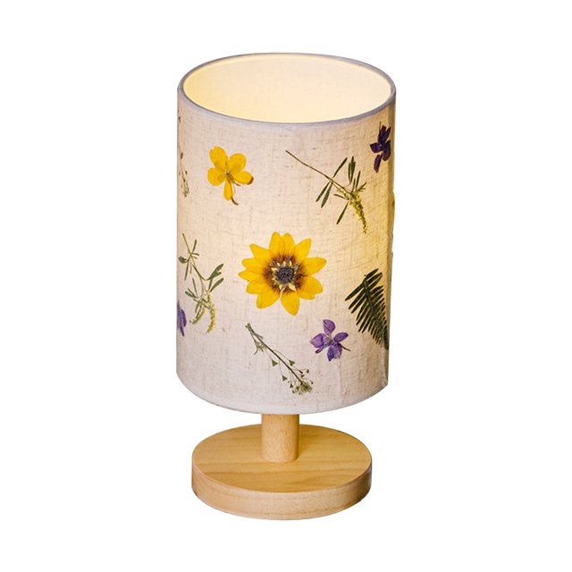 Lámparas Lámpara de mesa de comedor Pantalla de tela de lino Luz Acogedora Cálida Decoración de escritorio para el hogar con base de madera maciza Artículos decorativos para el hogar grandes Inevent HA011261-02B