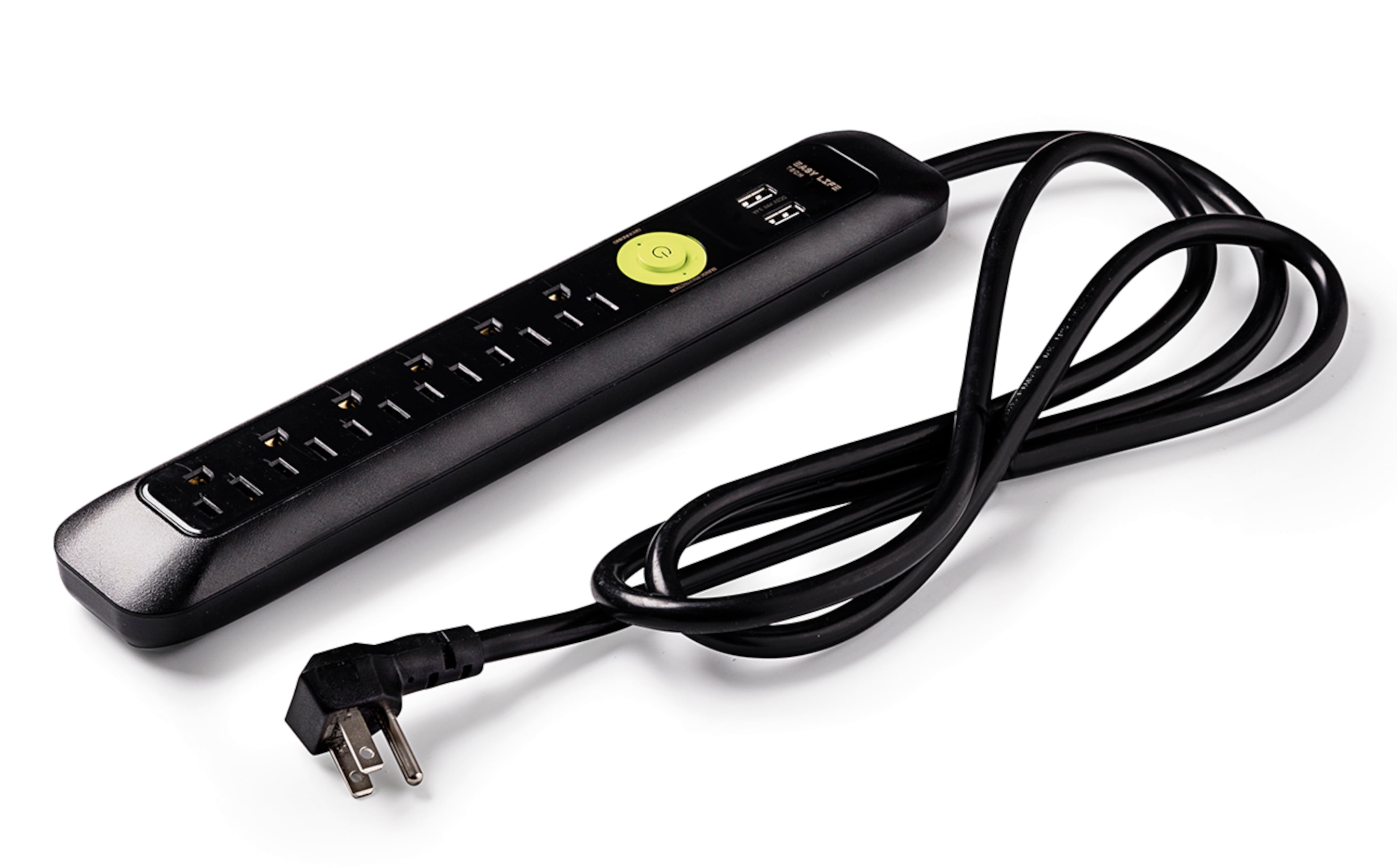 6Outlet, 2 USB Heavy Duty Power Strip Surge Protector by Easylife Tech