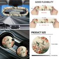thumbnail image 6 of Yuyamidu Hummingbird Car Seat Cover Set of 16 Flower Auto Steering Wheel Cover Seat Belt Strap Pad Cup Holder Rear View Mirror Cover Handbrake Gear Shift Knob Cover Car Shade Keychain, 6 of 7
