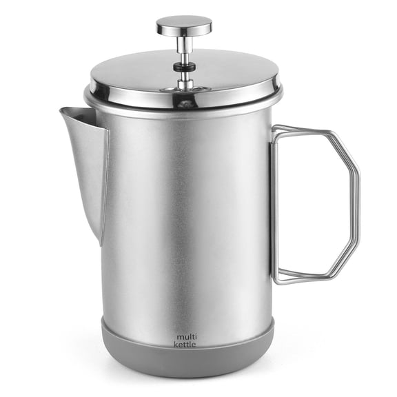 Suodoka 1‑L Stainless Steel French Press with Fold‑Out Handle – Portable, Sediment‑Free Brewing for Camping & Home