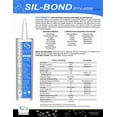 thumbnail image 2 of Silco SIl-Bond RTV4500 Food Safe Silicone Sealant and Adhesive, Clear, 10.3 oz Tube, 2 of 4