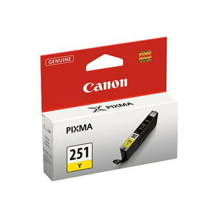 Canon CLI-251 Yellow Ink Tank, Compatible with PIXMA iP7220, PIXMA MG7520, PIXMA MG6620, PIXMA MG6320, PIXMA MG5420, PIXMA MG5522, PIXMA MG5622 and PIXMA