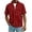 Red, variant on SRZYMJ Mens Quarter Zip Polo Shirts Knit Textured Casual Short Sleeve Shirt Lightweight Golf Tops