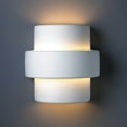 thumbnail image 2 of Justice Design CER-2215W-BIS Ambiance - Large Step Outdoor Wall Sconce Bisque Incandescent Choose Your Options, 2 of 7
