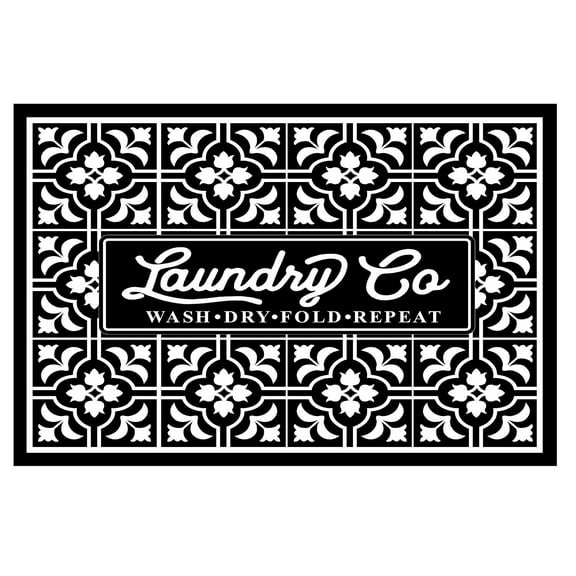 Home Decor Laundry Room Sign - Deco Tile Laundry Co : 24" x 16"