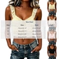 thumbnail image 2 of Fewfanhot Tops for Women Lace Trim Button Down Sleeveless Ruffle Crop Vest Going Out Coquette Shirt, 2 of 5