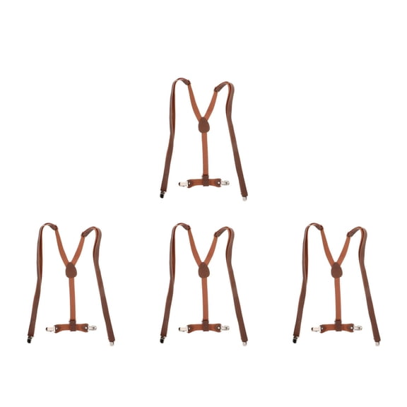 Hemoton 4pcs Unisex Suspender Adjustable Elastic Suspender with Clips for Men and Women Comfortable Pant Suspender for Jeans and Dress Pants