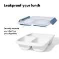 thumbnail image 4 of OXO Prep & Go 4.1-Cup Leakproof Divided Lunch Container, Meal Prep Food Storage Container for Lunch Prep Work, School and On-the-Go Meals, Ocean Blue, 4 of 10