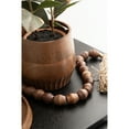 thumbnail image 4 of Kate and Laurel Anaya Wooden Three-Piece Decor Accent Set, Walnut Brown, Set of 3, Modern Tabletop Decor Set including Planter Pot, Accent Tray, and Beaded Rope, 4 of 10