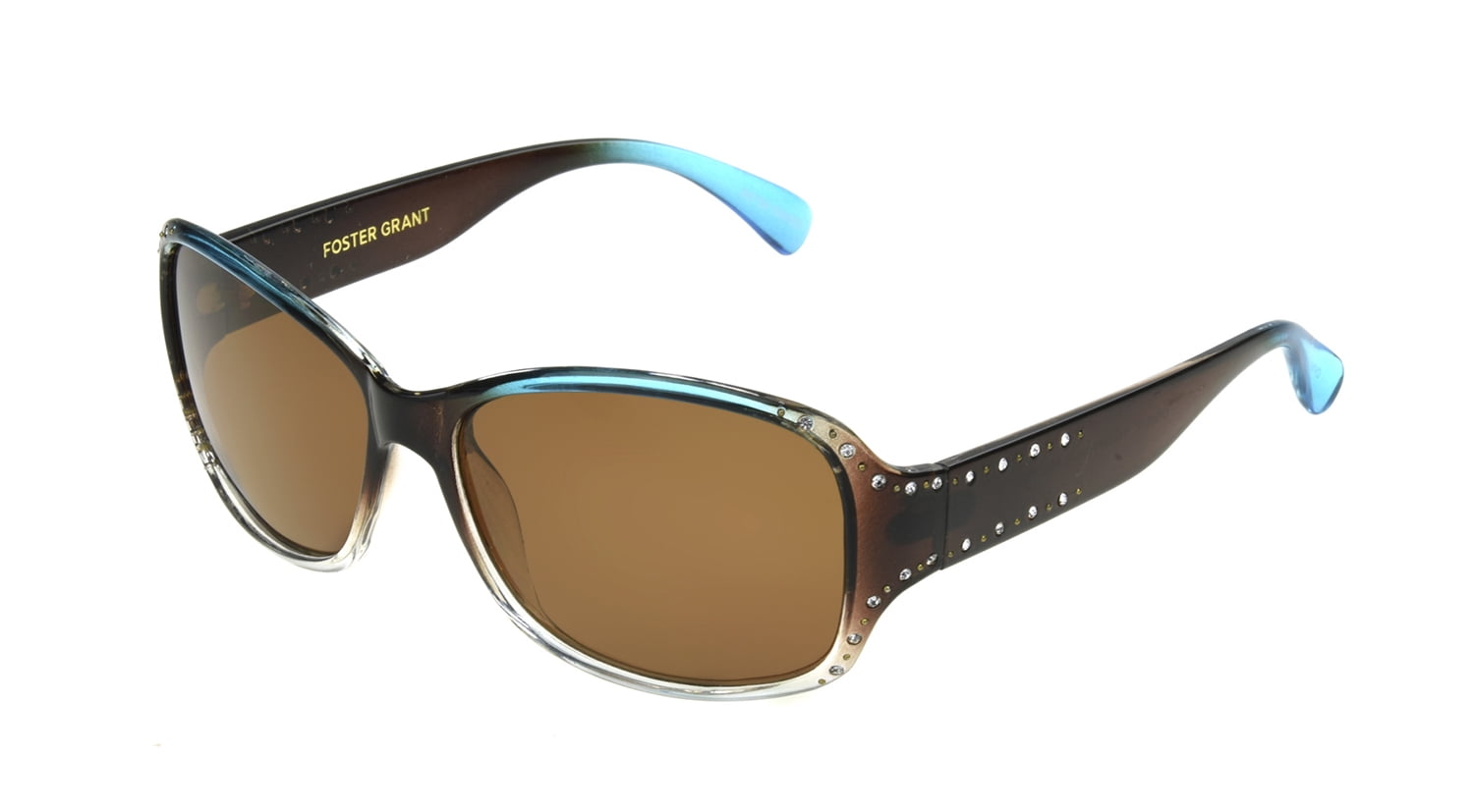 Embellished Turquoise Accent Oversized‎ Sunglasses - Brown Boujee Babe Turquoise Beaded Sunglasses – Dani Morgans main image 2