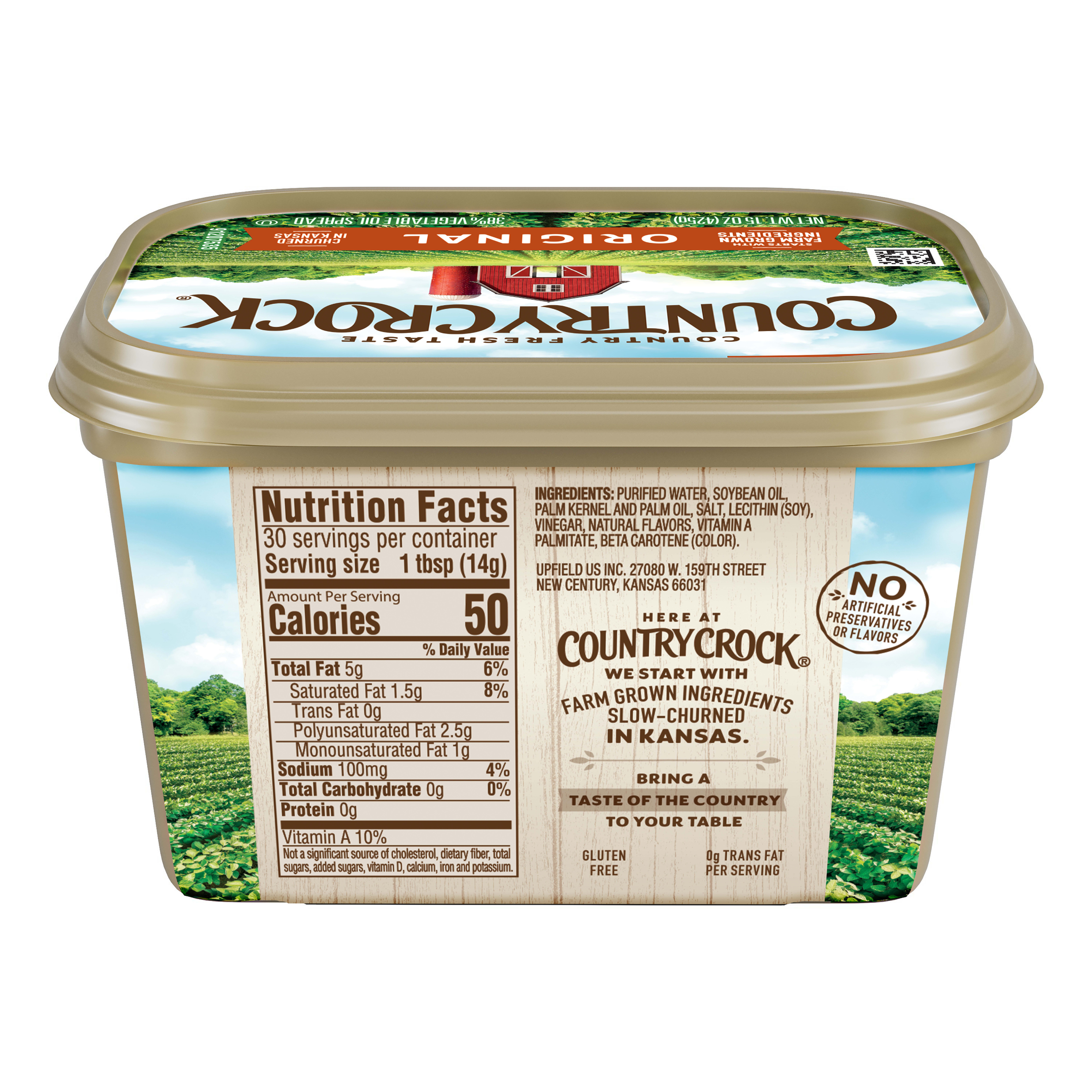 Country Crock Original Buttery Spread, 15 oz Tub (Refrigerated)