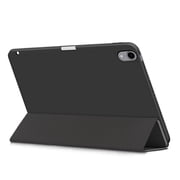 iPad Air 5th 4th Generation Case, iPad 10.9 Case 2022 2020, Allytech Ultra Slim Trifold Stand Protective Multi Angle Stand Pencil Holder Case Cover for Apple iPad Air 4 5, Black