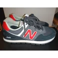 thumbnail image 1 of New Balance 574 Mens 12 Rugged Black Red Athletic Sneakers, 1 of 5