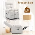 thumbnail image 6 of Korser Power Small Recliner Chair for Small Spaces with Wheels and USB Ports for Living Room,Beige, 6 of 8