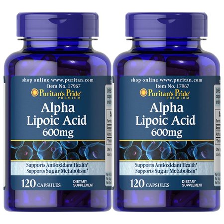 Puritan's Pride Alpha Lipoic Acid 600 mg (2 PACK)