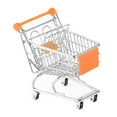 thumbnail image 2 of Mini carrito de compras, organizador de escritorio, carrito de supermercado, juguete, casa de muñecas, tienda naranja, 2 of 9
