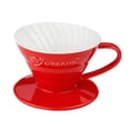 thumbnail image 3 of Goteador de café manual de Taza de filtro de papel Cono de cafetera rojo Sunnimix Goteador de café de cerámica, 3 of 8