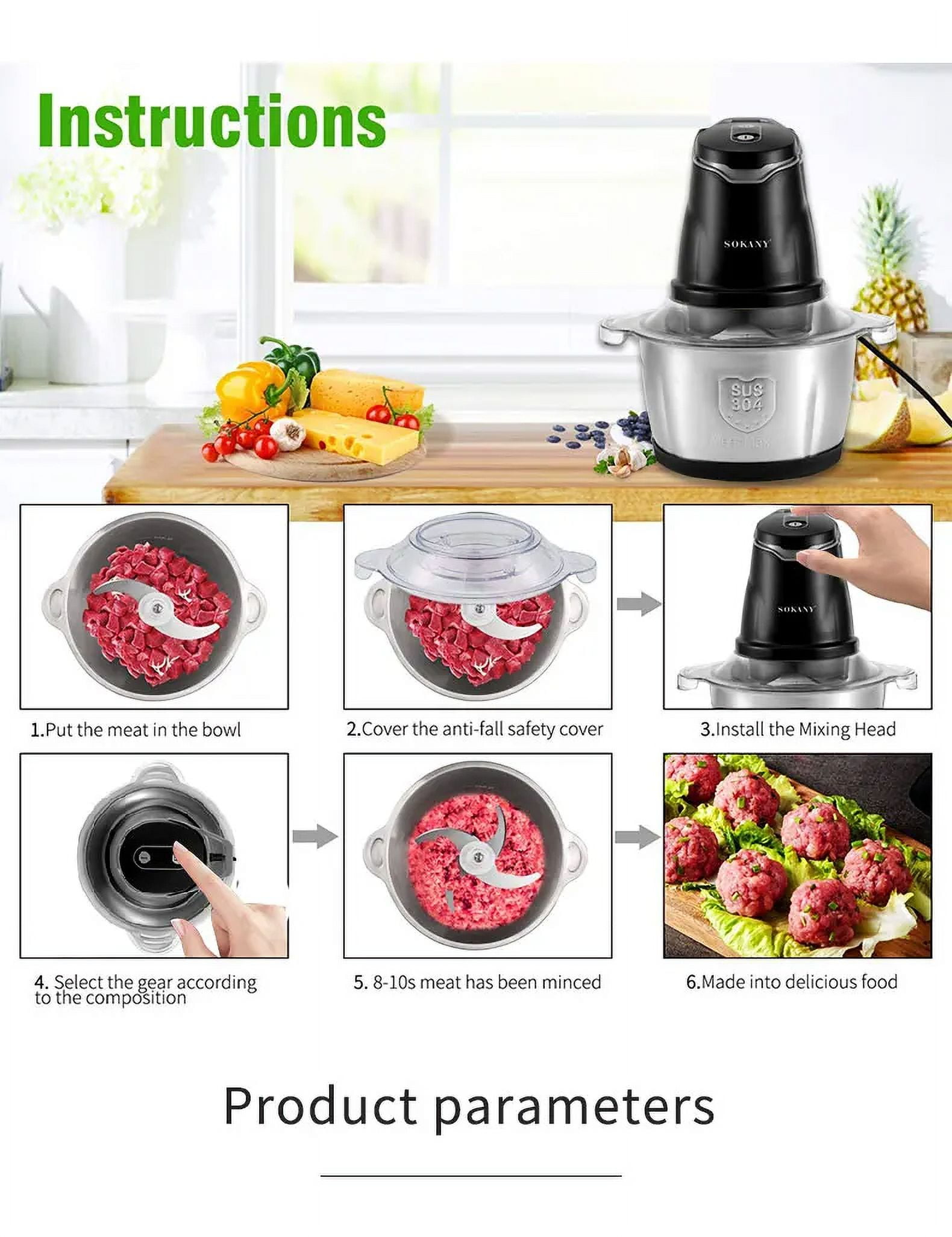 Real Simple RNAB09TN8NDDZ real simple electric mini food processor  great  for garlic, onion, ginger, jalapeo, mini chopper for quick food prep station