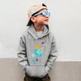 thumbnail image 2 of Baby Boys Hoodies Dinosaur Printed Drop Shoulder Outwear Trendy Spring Casual Girls and Toddlers' Pullover Hoodie Sweatshirt,A3-Grey,5-6 Years, 2 of 6