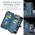 thumbnail image 6 of Asuwish Kickstand Hard Shell Wallet Cell Phone Case with Tempered Glass Screen Protector for iPhone 6/6s, Blue, 6 of 6