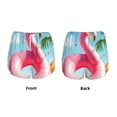 thumbnail image 3 of Gaeub Tropical Flamingo Pool Float Print Women's Athletic Shorts,High Waisted Running Shorts,Pocket Sporty Short,Gym Elastic Workout Shorts-X-Large, 3 of 7