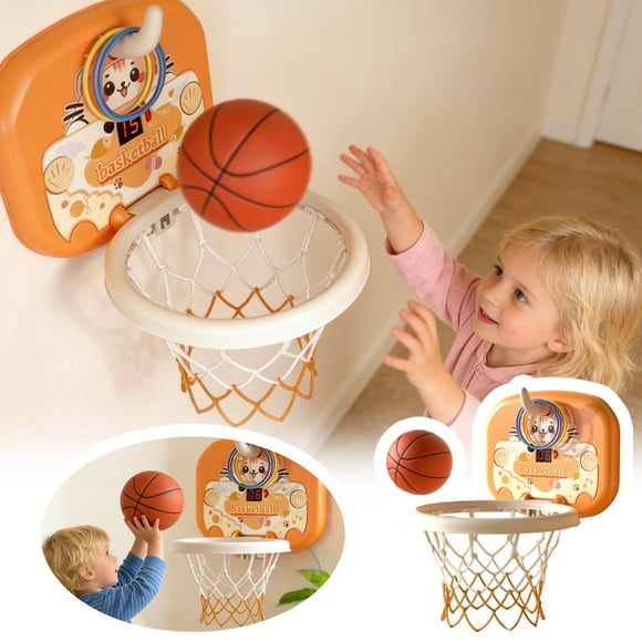 ERK Basketball Hoop Indoor Toys,Scoreboard Portable Design Adjustable Height,Birthday Gifts Small Mini Basketball Hoop Toys
