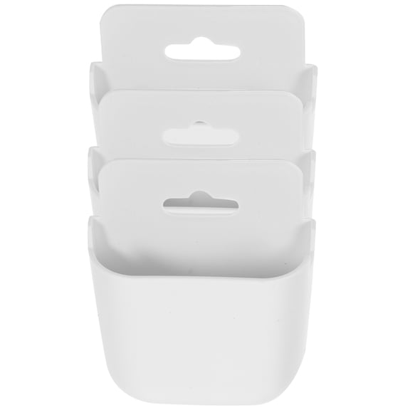 BESTOYARD White ABS Storage Box for Organizing Remote Controls and Cell Phones Stylish and Design 3pcs