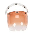 thumbnail image 3 of Visera repuesto para cascos, accesorios transparentes, fácil instalar, cubierta facial para cascos, lente para entusiastas las motocicletas. Marrón, 3 of 8