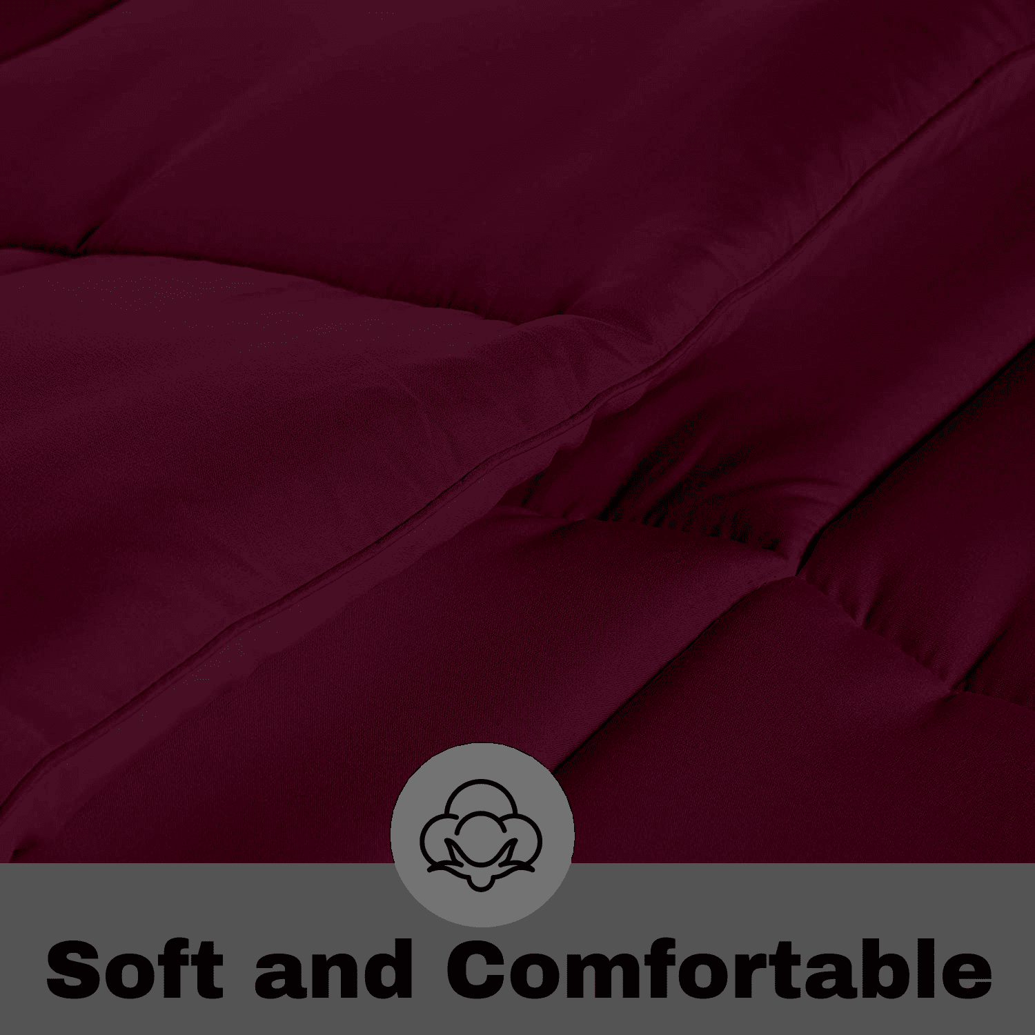 KOMFIT Bedding Comforter Duvet Insert - Quilted Comforter with Corner Tabs - Box Stitched Down Alternative Comforter&nbsp;300 GSM ( Burgandy , King/Cal King (94x104) )